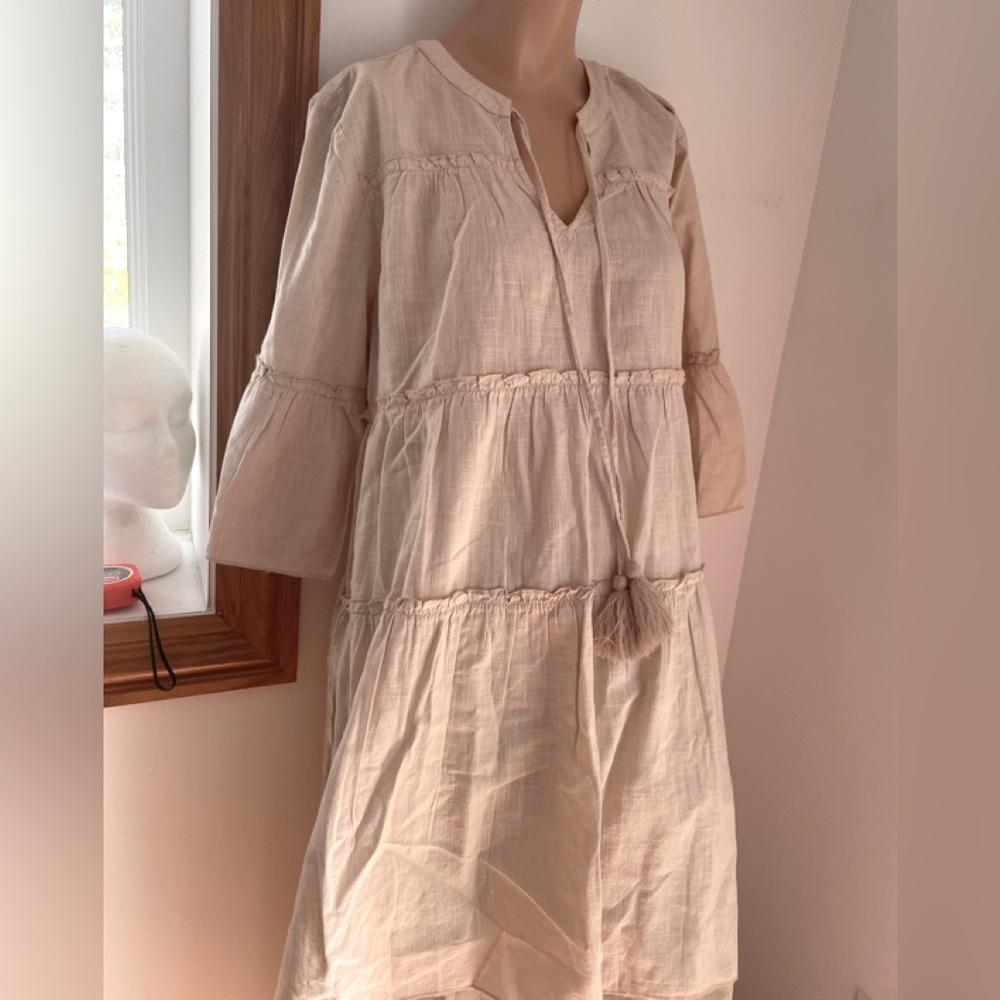 22”PTP cotton summer dress gauzy gauze linen feel boho feminine